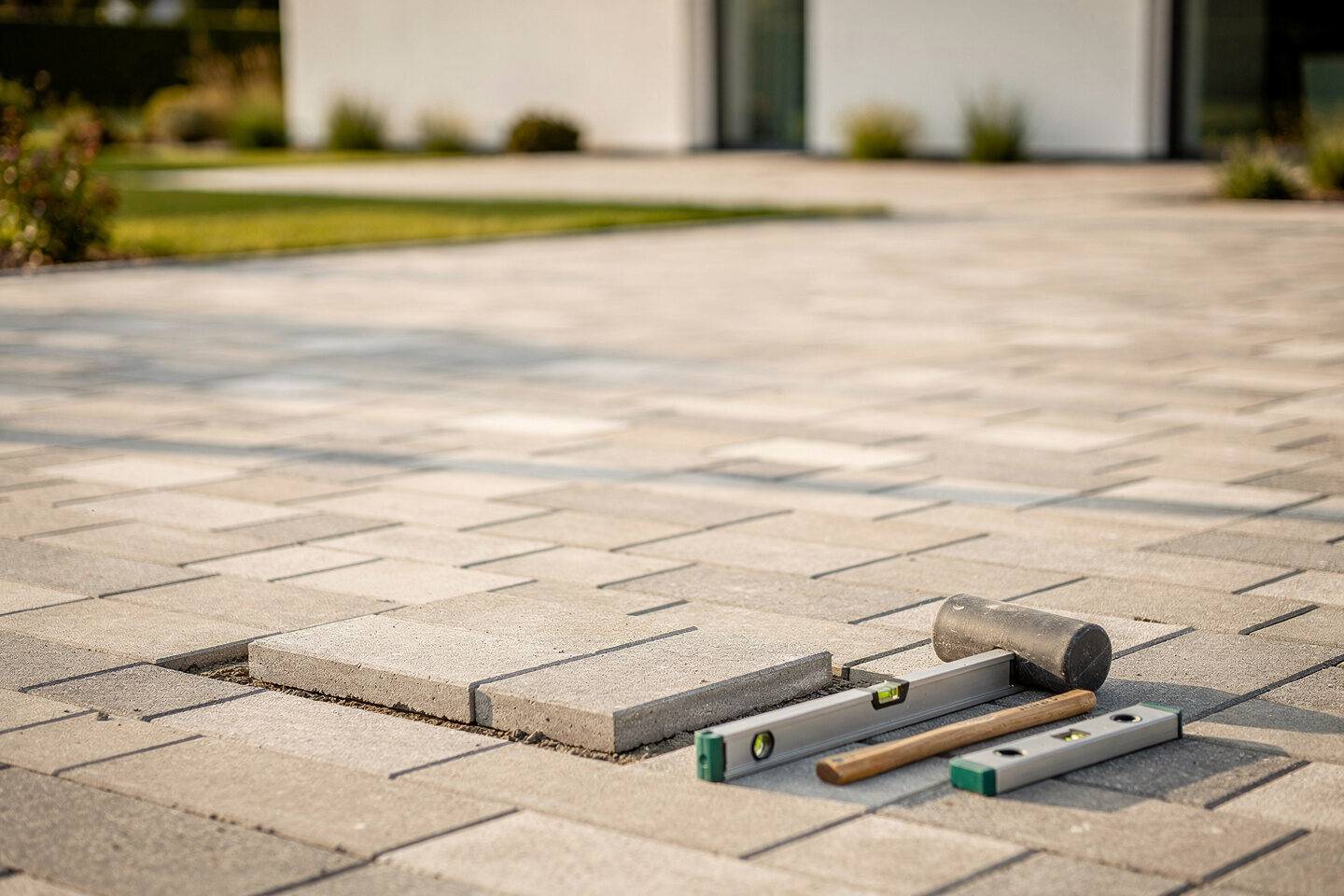 Pflasterarbeiten Terrasse & Einfahrt – Galabau De Wit