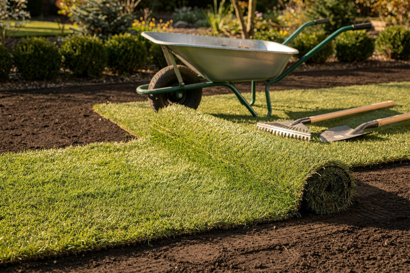 Werte – Gartenbau & Gartengestaltung, Gartenpflege, Rollrasen Verlegen – Galabau De Wit